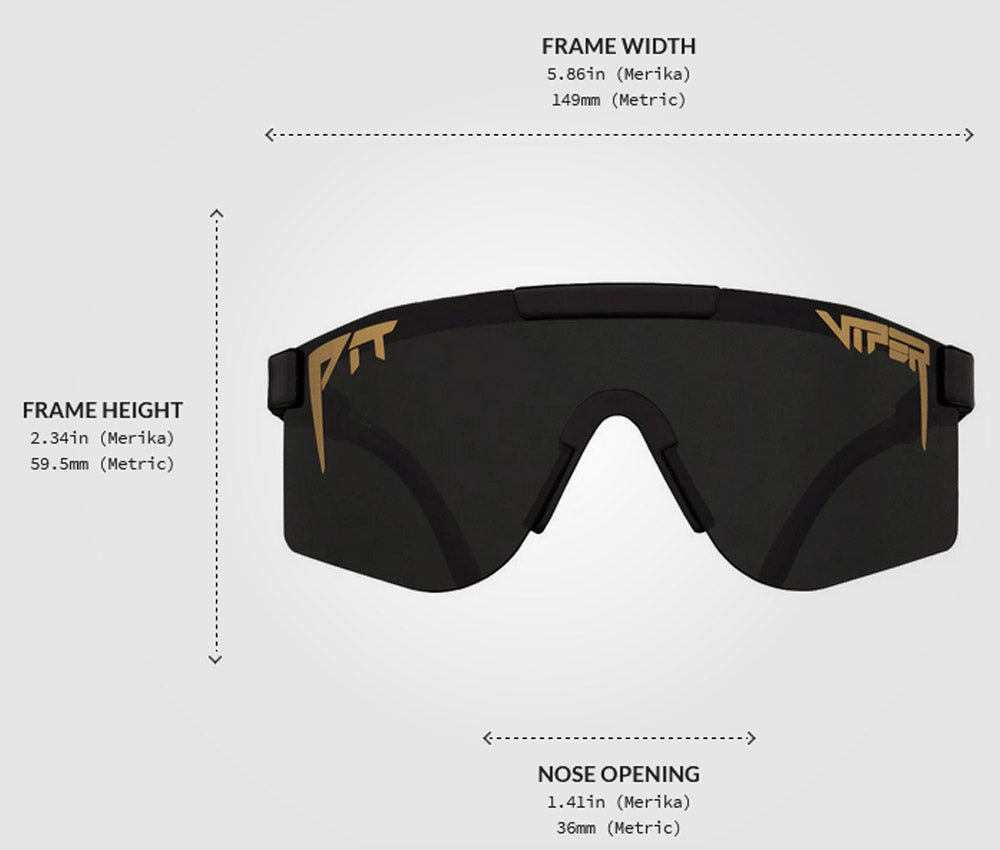 Pit Viper The Exec Double Wides Original Black Wrap Sunglasses THE-EXEC-DOUBLE-WIDE Smoke Lens