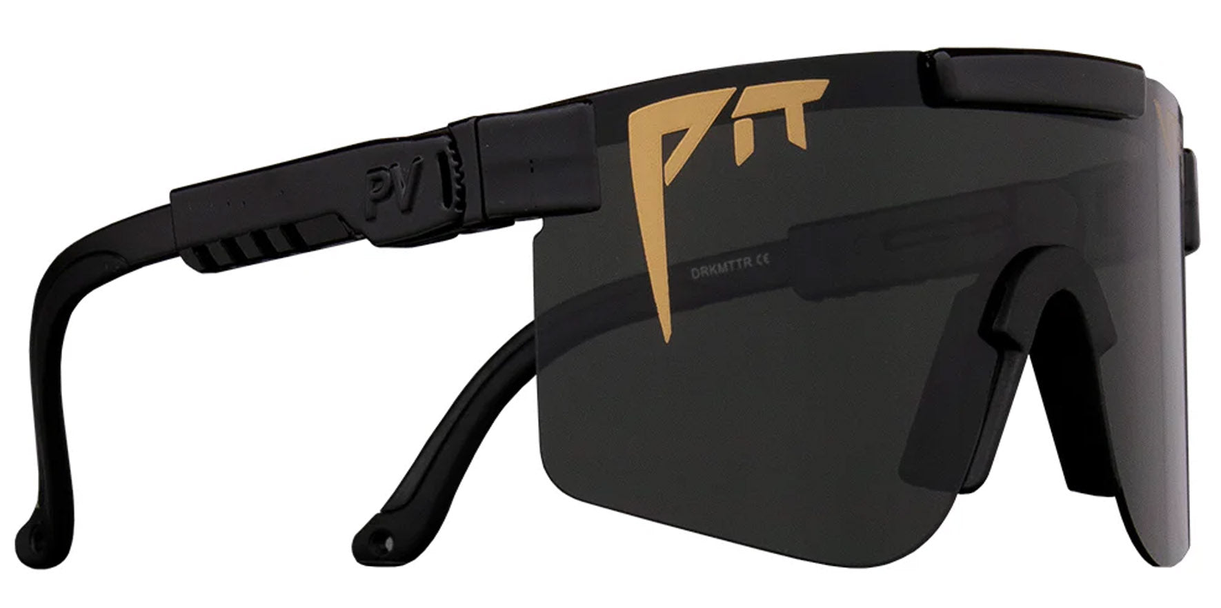 Pit Viper The Exec Narrow Original Black Wrap Sunglasses THE-EXEC Smoke Lens