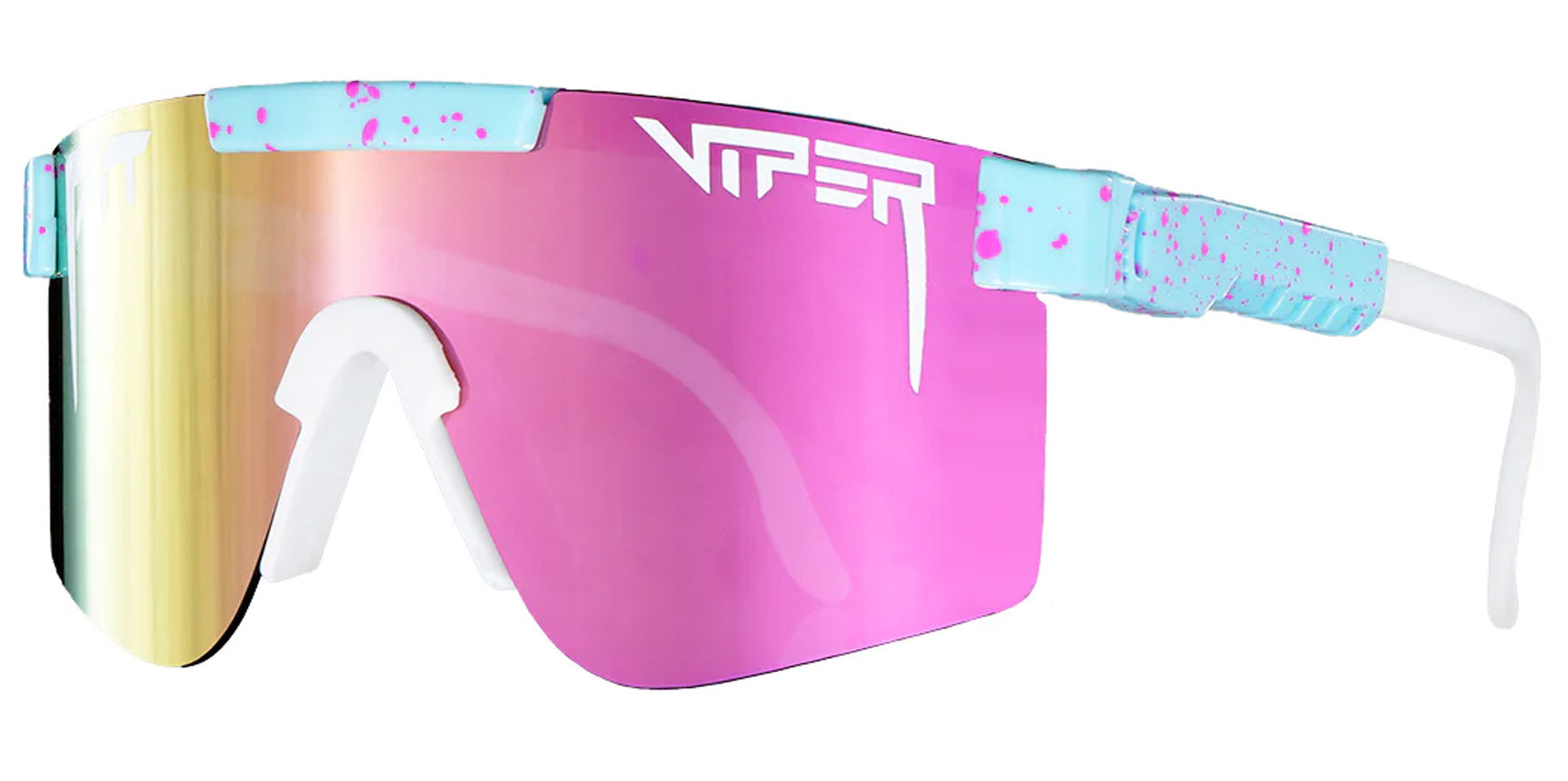 Pit Viper The Gobby Narrow Original Light Blue Wrap Sunglasses THE-GOBBY-POLARIZED Pink Polarized Lens