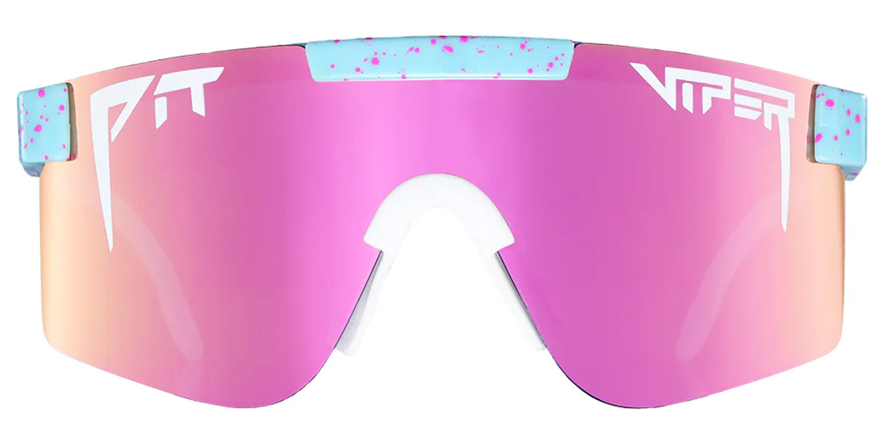 Pit Viper The Gobby Narrow Original Light Blue Wrap Sunglasses THE-GOBBY-POLARIZED Pink Polarized Lens