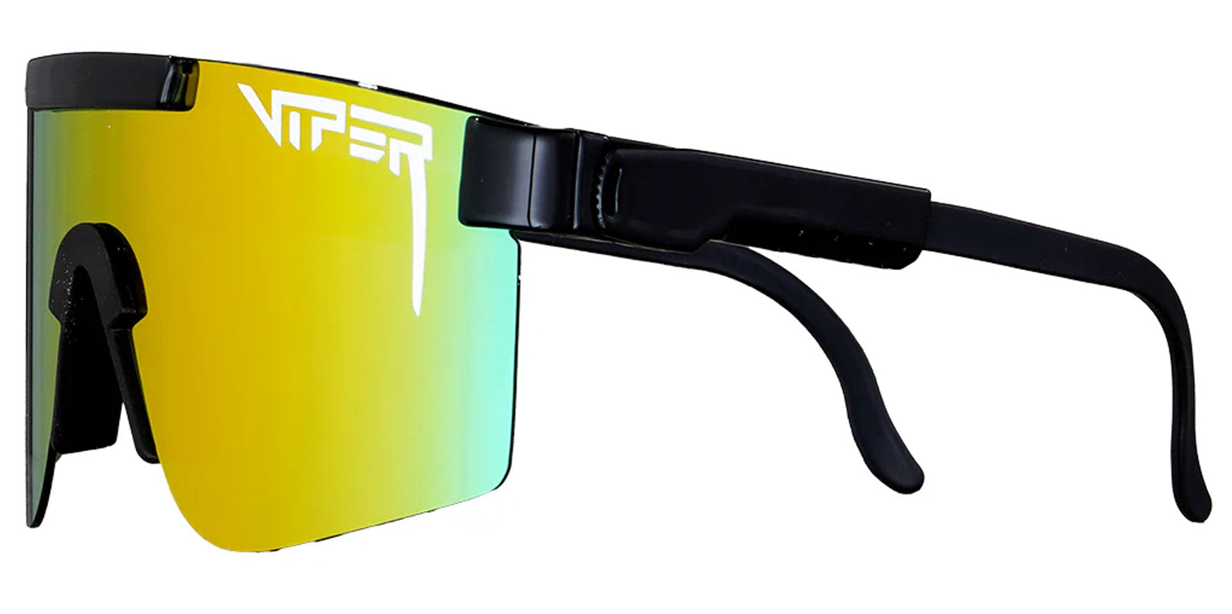 Pit Viper The Mystery Narrow Original Black Wrap Sunglasses THE-MYSTERY-POLARIZED Rainbow Polarized Lens