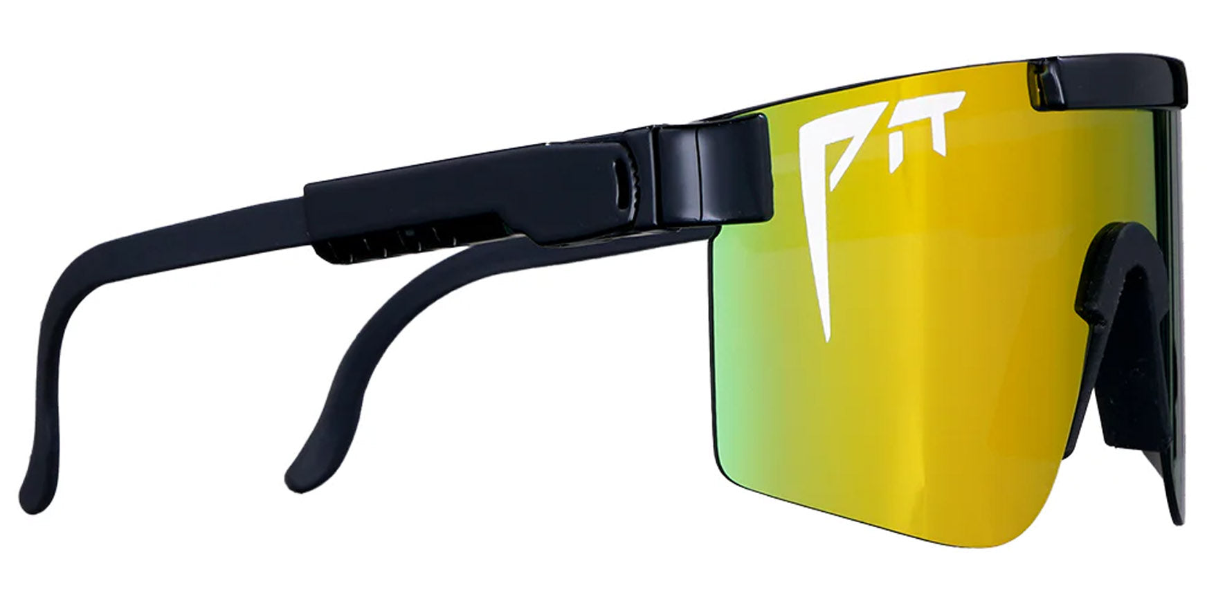 Pit Viper The Mystery Narrow Original Black Wrap Sunglasses THE-MYSTERY-POLARIZED Rainbow Polarized Lens