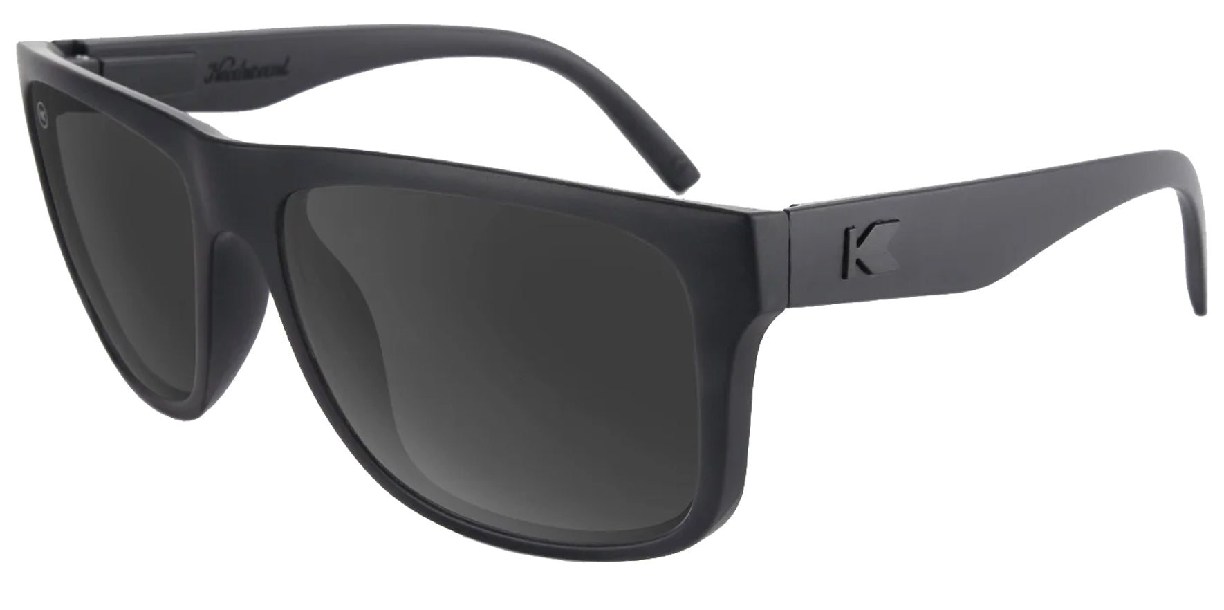 Knockaround Torrey Pines Matte Black Square Sunglasses TPSK3080 Smoke Polarized Lens 58mm