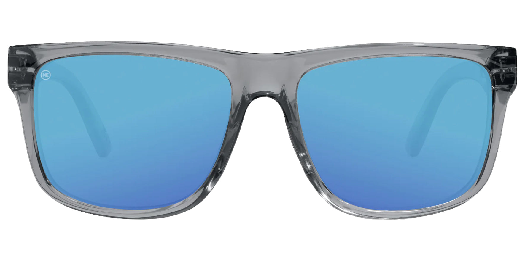 Knockaround Torrey Pines Sport Glossy Clear Grey Square Sunglasses TSAQ3432 Aqua Polarized Lens 58mm