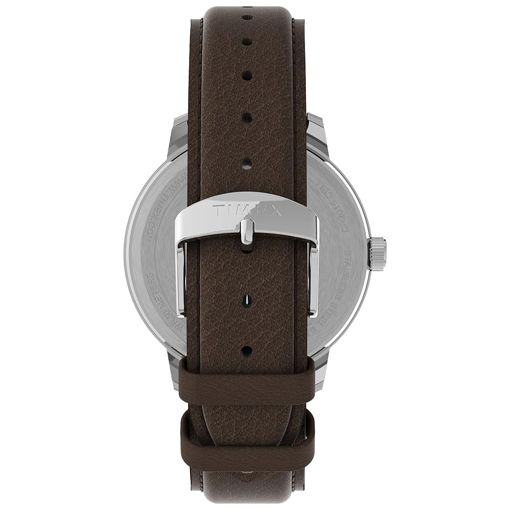 Timex Easy Reader Men's Silver-Tone Brass Watch, Round 43mm Case - TW2V213009J