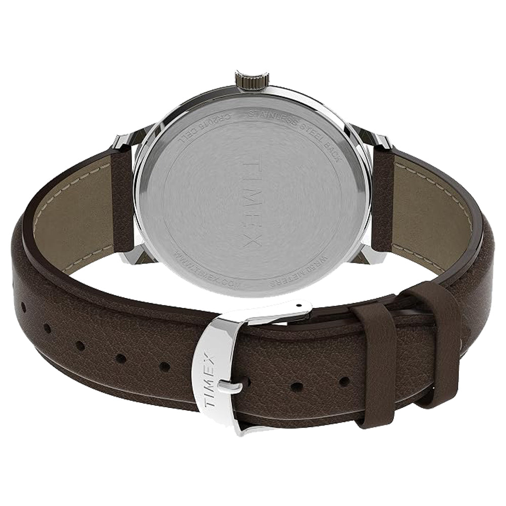Timex Easy Reader Men's Silver-Tone Brass Watch, Round 43mm Case - TW2V213009J