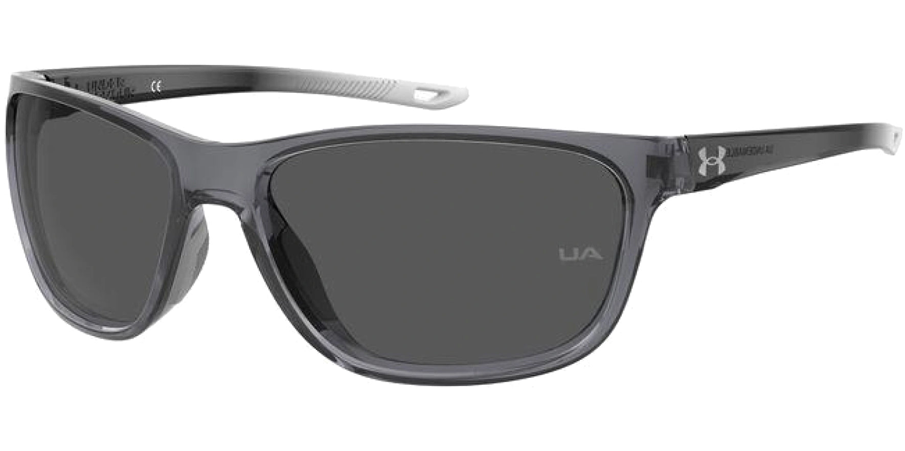 Under Armour Undeniable Jr Kid's Crystal Grey Sport Wrap Sunglasses UNDENIABLE-063M-IR Grey Lens 60mm