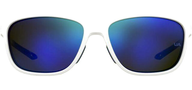 Under Armour Undeniable Kid White Blue Wrap-around Sunglasses 0YO6-Z0 Blue Multi-layer Lens 60mm