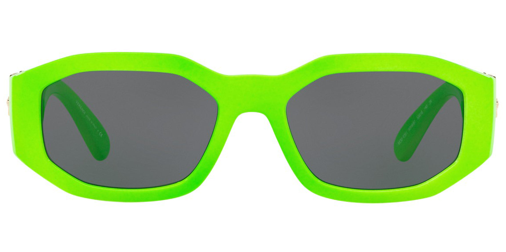 Versace Medusa Women Green Fluorescent Geometric Sunglasses VE4361-531987 Gray Lens 53mm