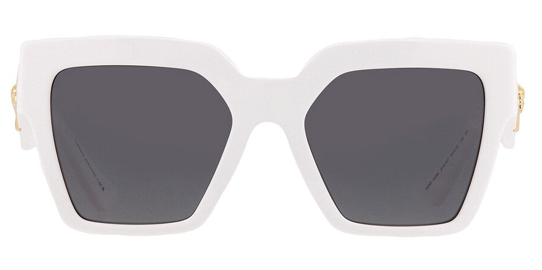 Versace Women White Butterfly Sunglasses VE4458-31487 Dark Grey Lens 54mm