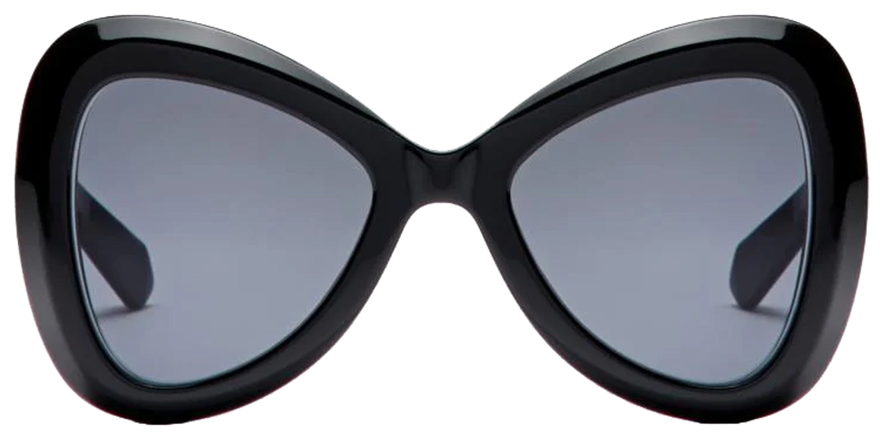 Valentino V-Gold III Women Black Butterfly Sunglasses VLS-138A Smoke Grey Lens 53mm