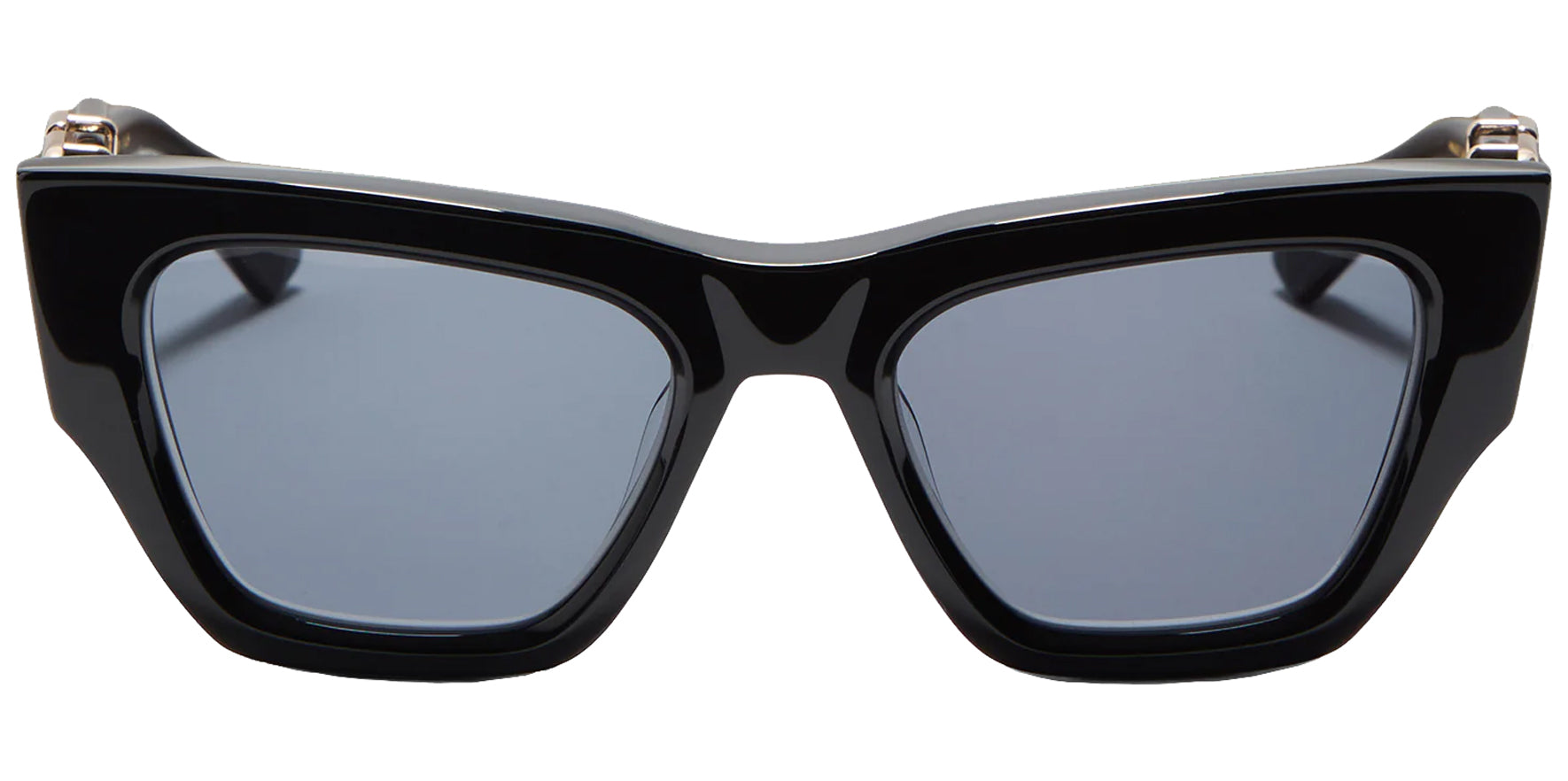 Valentino V-Sette Women Black Squared Cat Eye Sunglasses VLS-166A Grey Lens 52mm