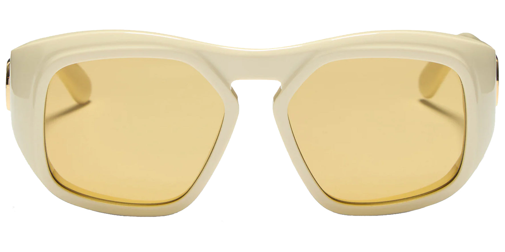 Valentino Ivory Rectangular Sunglasses VLS-179C Amber Lens 55mm