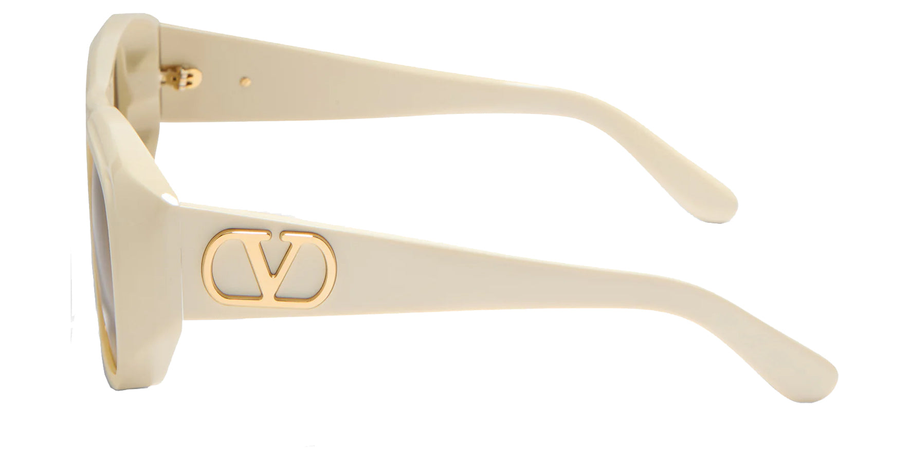 Valentino Ivory Rectangular Sunglasses VLS-179C Amber Lens 55mm