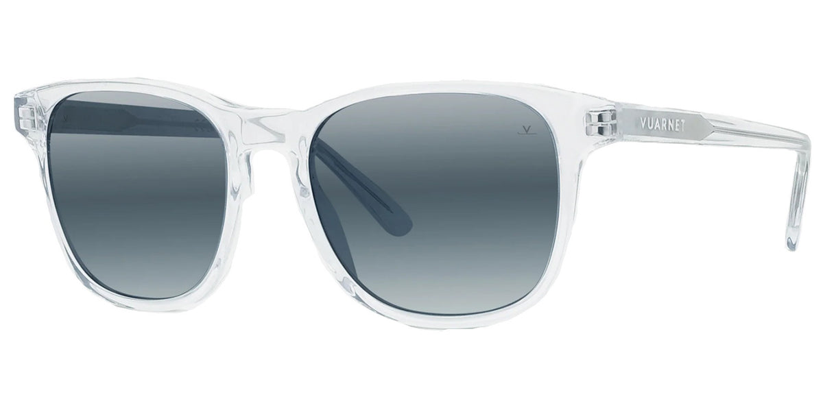 Vuarnet Belvedere 03 Crystal Soft Square Sunglasses VU40012I-5426X Polarized Blue Polarlynx Lens 54mm