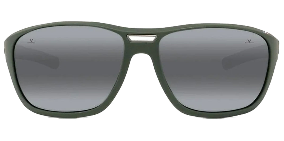 Vuarnet Racing 02 Men Matte Dark Green/Khaki Wraparound Sunglasses VU40021U-6497D Polarized Grey Polarlynx Lens 64mm