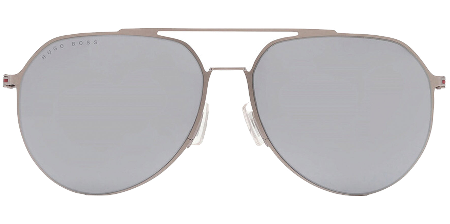 Hugo Boss Men Matte Ruthenium Aviator Sunglasses BOSS1404FSK-0R81-DC Silver Multilay Lens 61mm