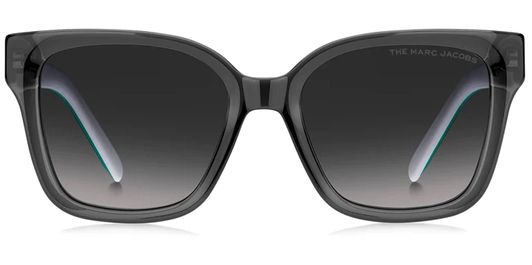 The Mark Jacobs Women Grey/Black Oversize Square Sunglasses MARC458S-0R6S-9O Dark Grey Gradient Lens 53mm