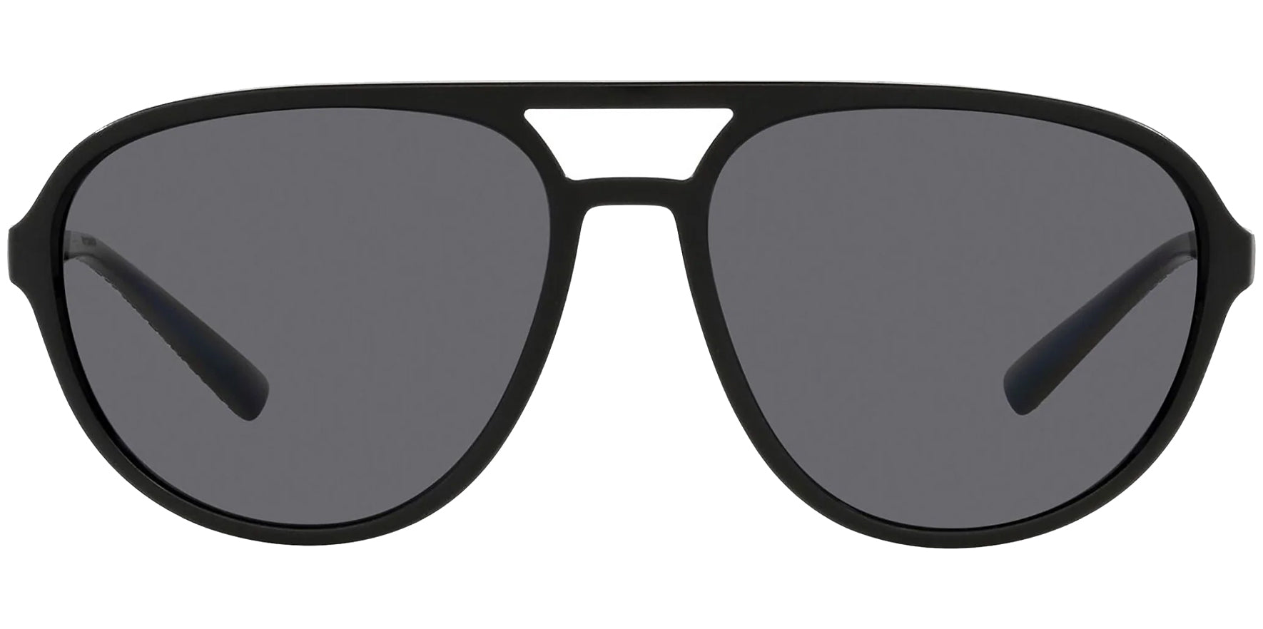 Dolce & Gabbana Men Matte Black Pilot Sunglasses DG6150-252581 Dark Grey Polarized Lens 60mm