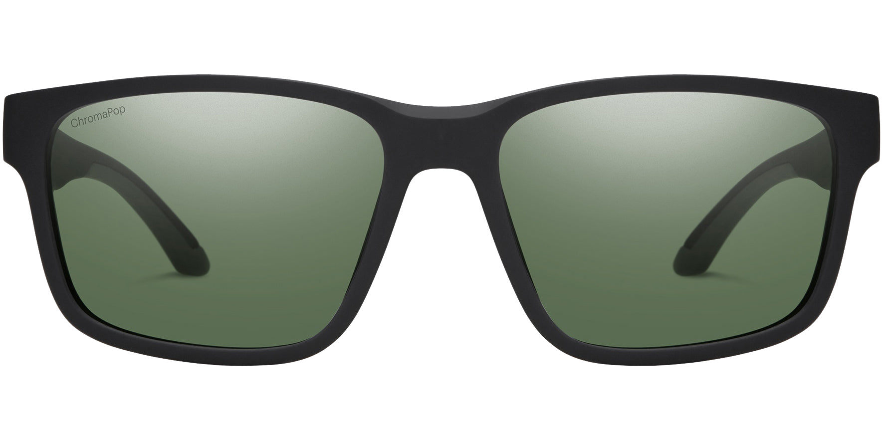 Smith Optics Basecamp Men Matte Black Modern Square Sunglasses 20192900359L7 ChromaPop Gray Green Mirrored Polarized Lens 58mm