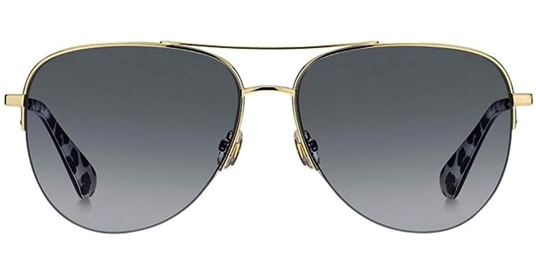 Kate Spade Maisie Women Gold-Tone Semi-Rimless Aviator Sunglasses 0807-9O Gray Gradient Lens 60mm