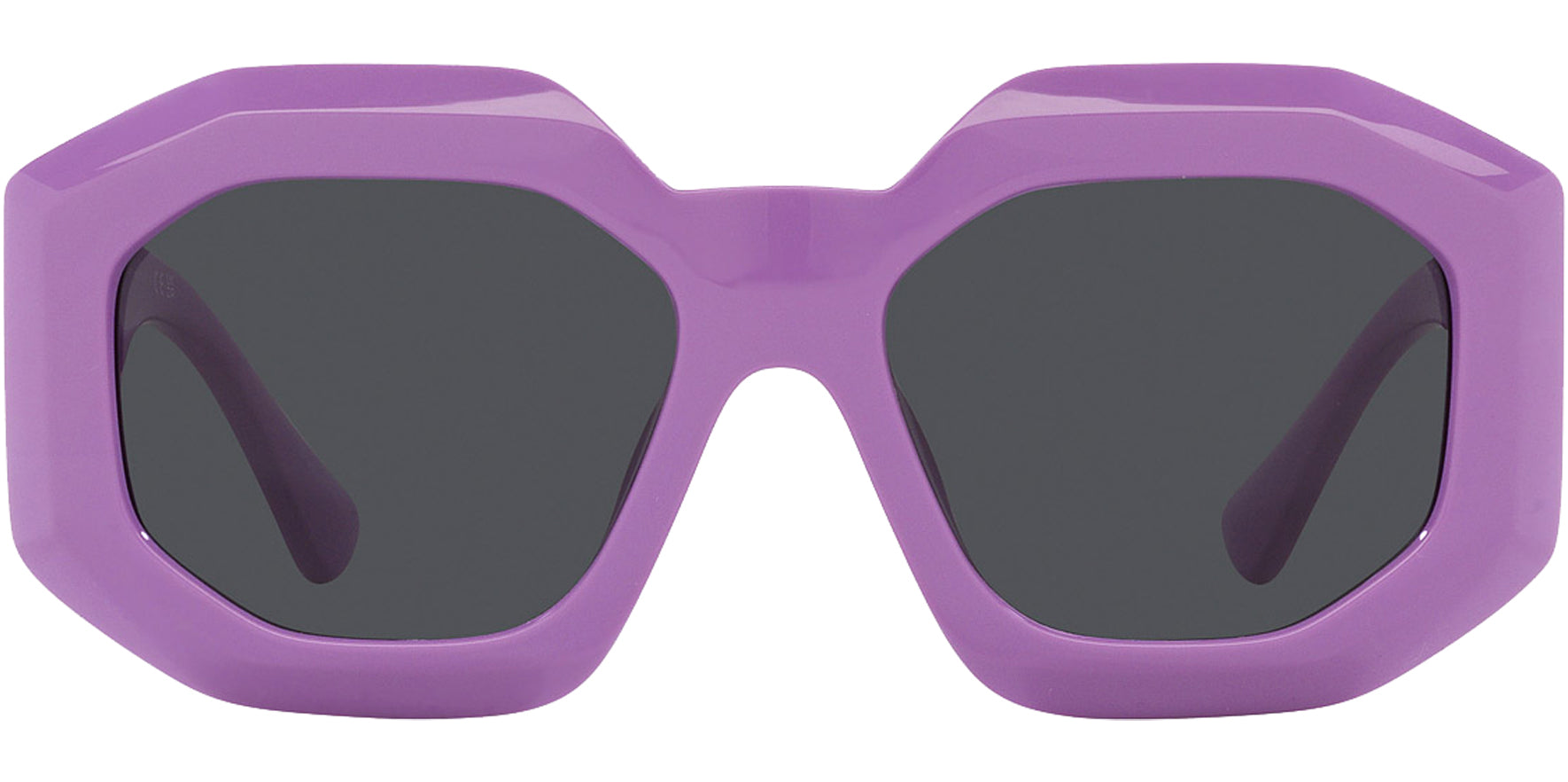 Versace Women Violet Geometric Rectangle Sunglasses VE4424U-536687 Dark Gray Lens 56mm