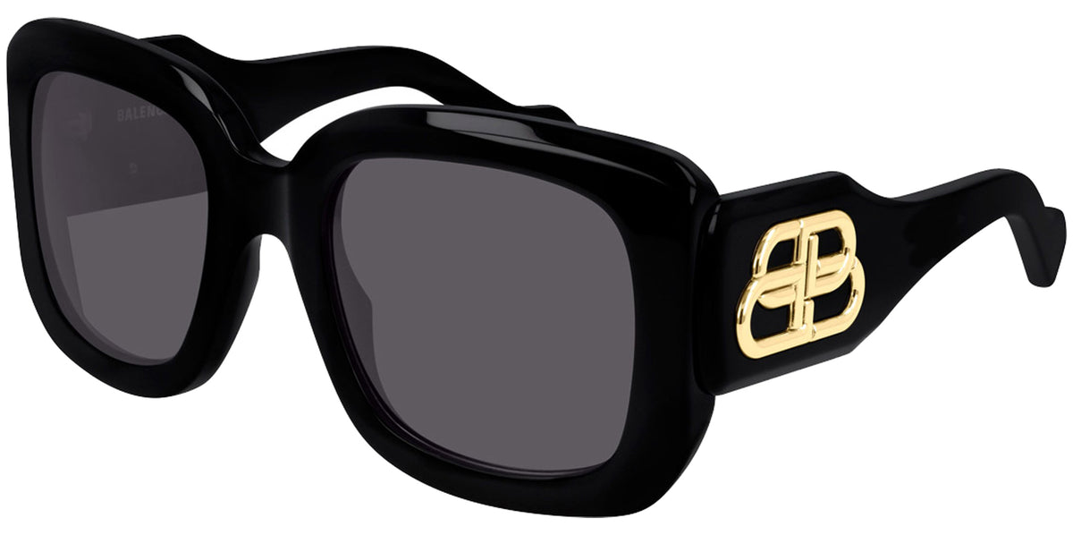 Balenciaga Women Oversize Black Square Sunglasses BB0069S 