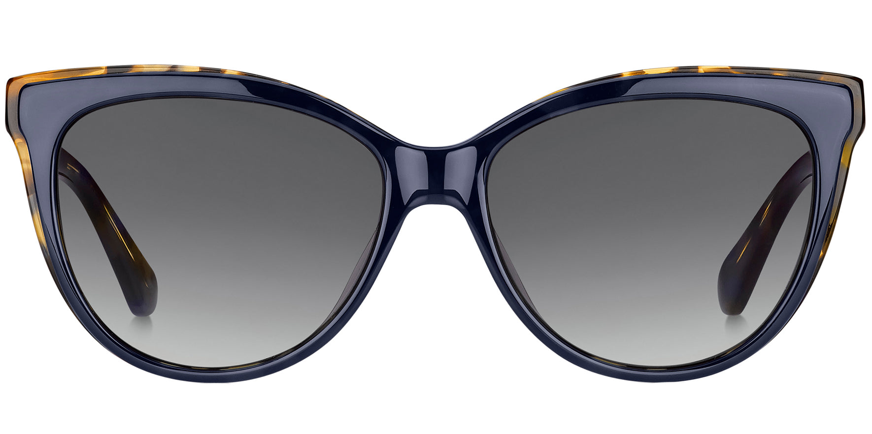 Kate Spade Daesha Women Navy/Havana Round Cat Eye Sunglasses 0JBW-9O Dark Grey Gradient Lens 56mm