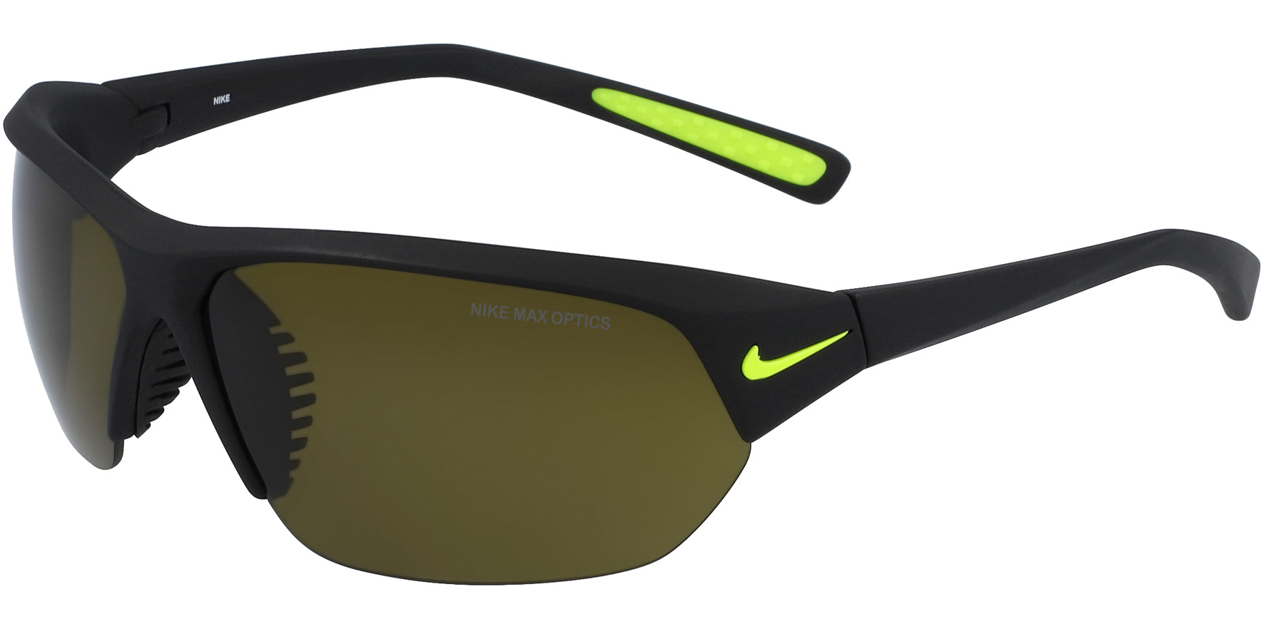 Nike Skylon Ace Matte Black Max Optics Sports Wrap Sunglasses EV0525-007 Brown Lens 71mm