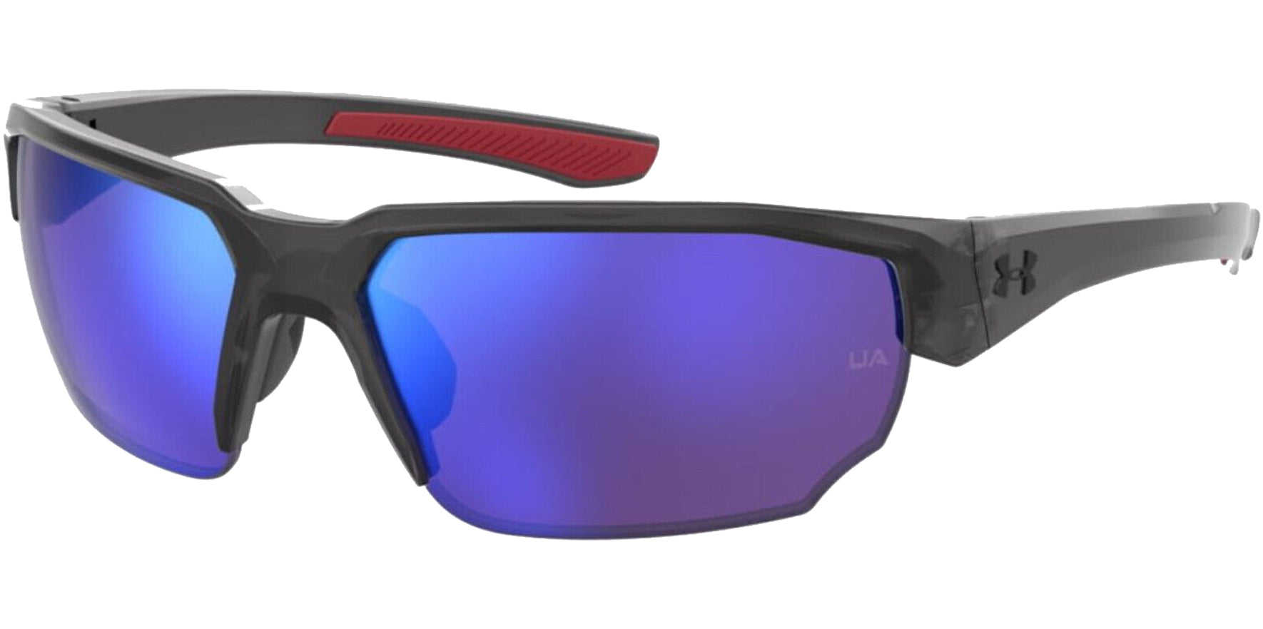 Under Armour UA Tuned Blitzing Jet Grey Wrap Sunglasses UA0012S-0268-PC Rose/Violet Flash Lens 70mm