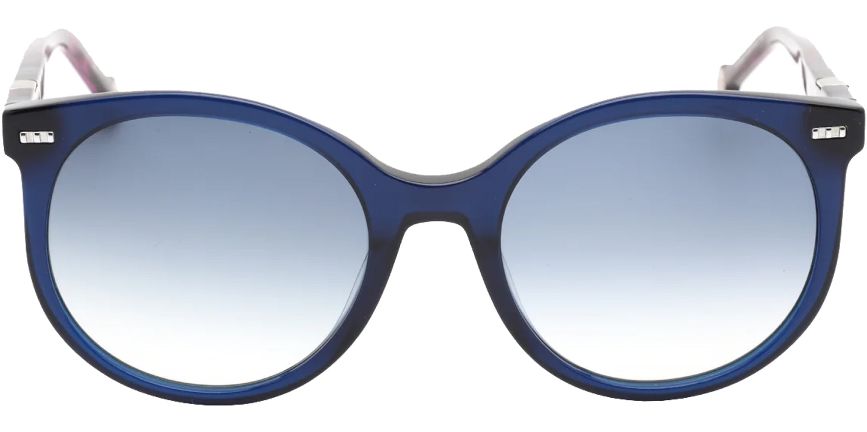 Carolina Herrera Women Blue Violet Round Sunglasses CH0046S-0WOI-08 Blue Gradient Lens 56mm