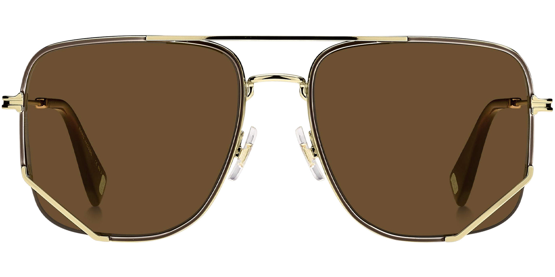 Marc Jacobs Women Gold-Tone Navigator Sunglasses MJ1048S-0DDB-70 Brown Lens 57mm