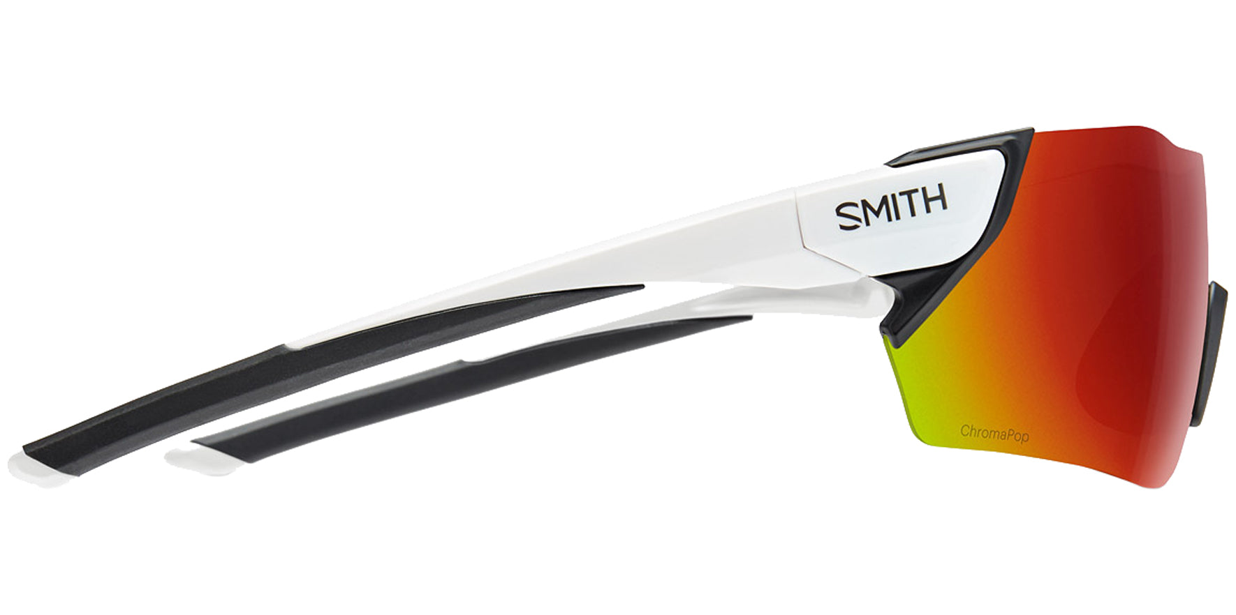 Smith Optics Attack ChromaPop Shield Sport White Crystal Gray Sunglasses ATTACK-6HT Red Multilayer Lens 99mm  w/ Bonus Lens