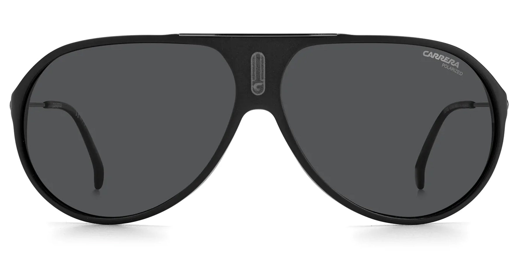 Carrera Hot65 Matte Black Pilot Sunglasses HOT65S-0003-M9 Grey Polarized Lens 63mm